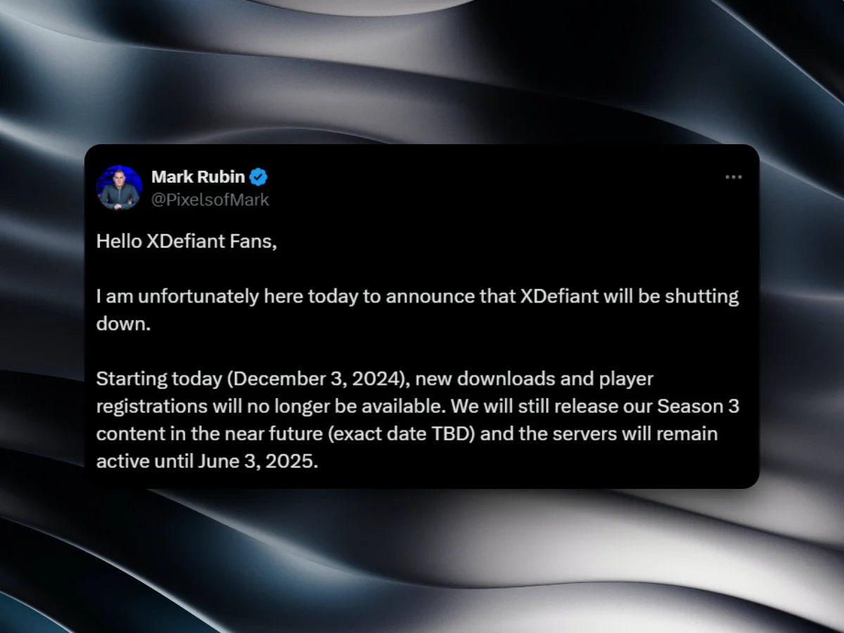 Mark Rubin officially announcing xdefient closing